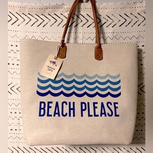 NWT “Beach Please” Large Women Tote Bag (please see all photos for some flaws)